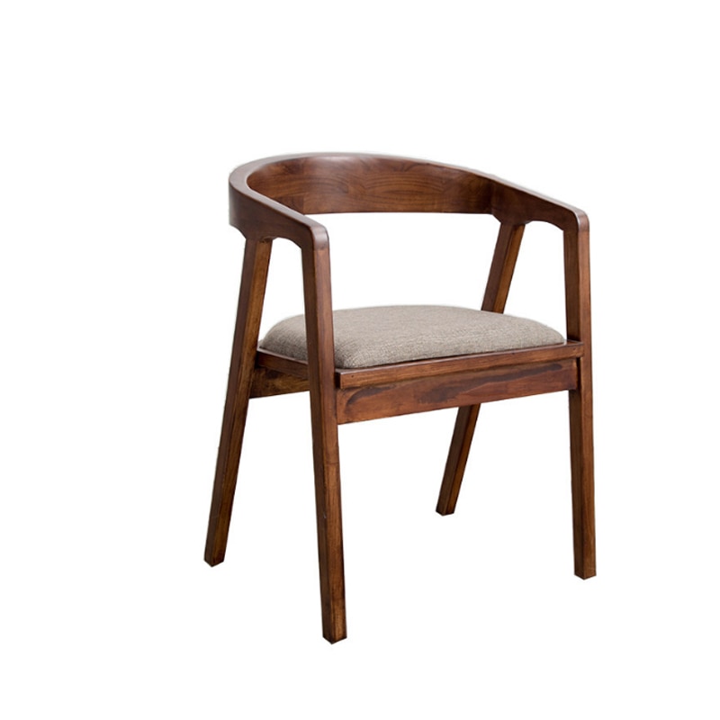 Nordic Creative Solid Wood Chair Simple Fashion Presidential Chair Can be Customized Office Cafe Dining Chair Stool Wood Ring